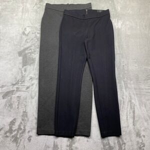 Lot of 2 J Crew Pixie Pants Stretch Slim Leg Ankle Zip Women's Size S Fits 27"